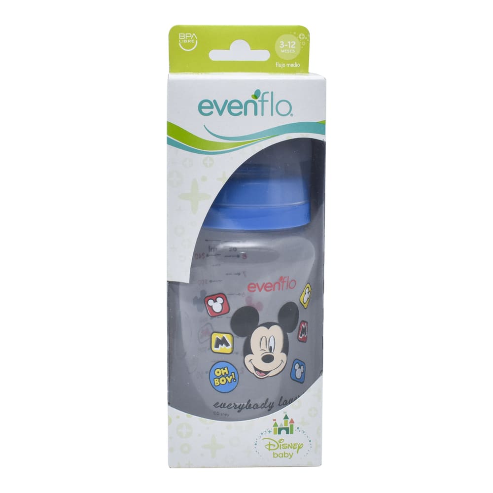 biberon evenflo mickey Biberón Evenflo Disney Cuello Ancho 9 Onzas – Farmacia Coyoacán