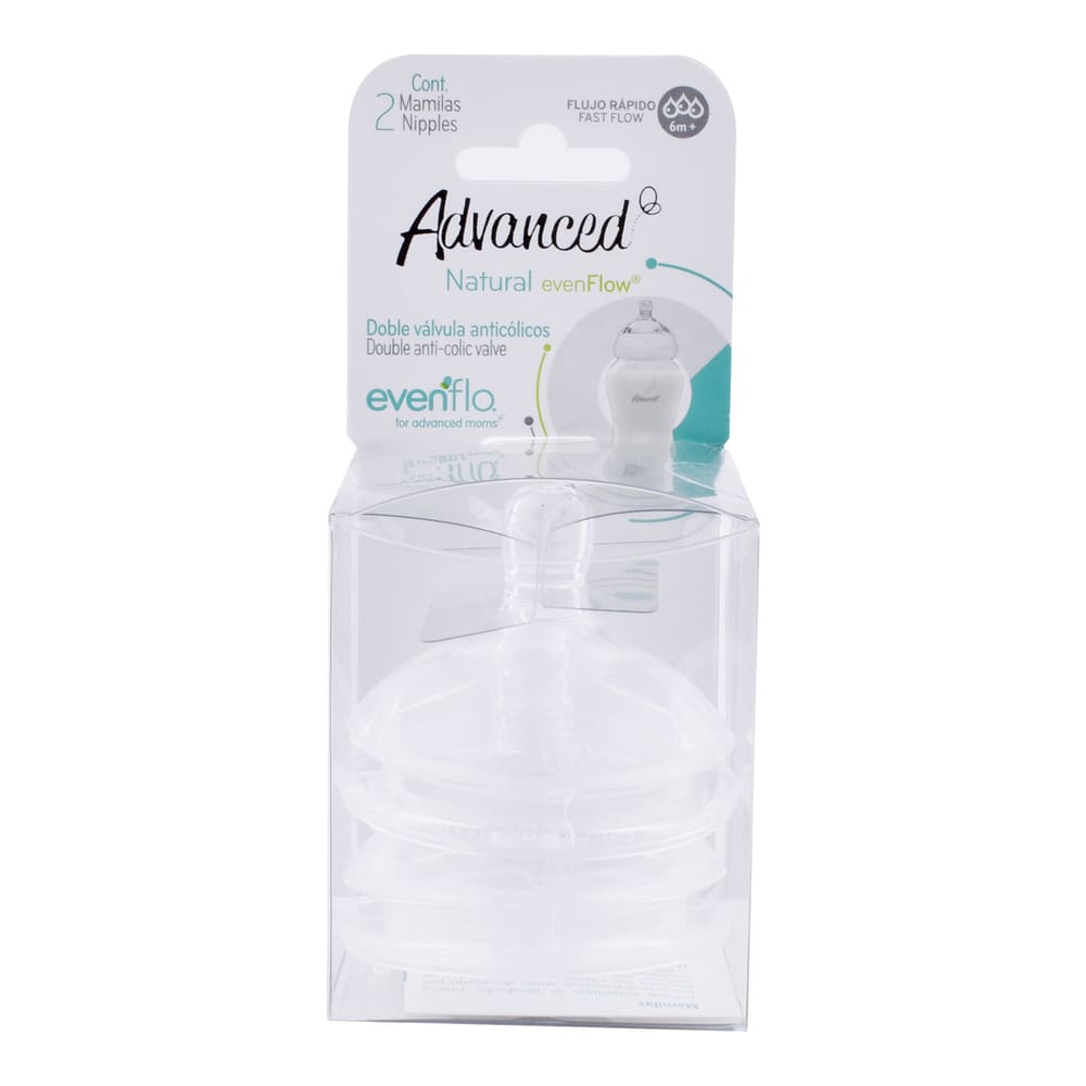 mamila advanced evenflo Mamila Advanced Bold Flujo Rápido 2 Piezas – Farmacia Coyoacán