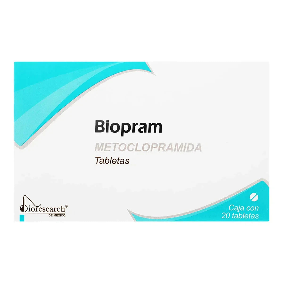 Biopram Metoclopramida 10 Mg 20 Tabletas Genérico Bioresearch