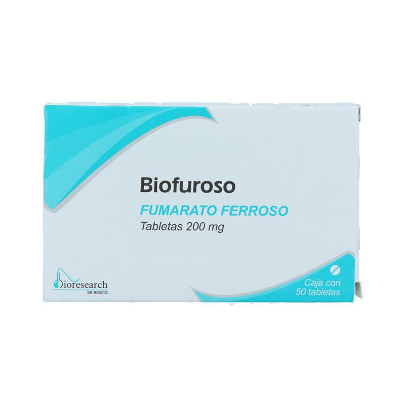 Biofuroso Fumarato Ferroso 200 Mg 50 Tabletas Genérico Bioresearch