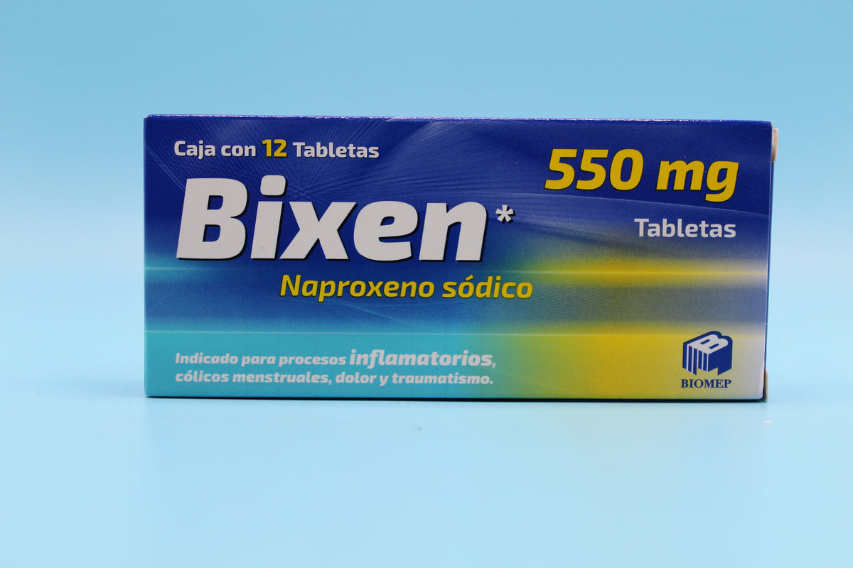 Bixen Naproxeno Sódico 550 Mg 12 Tabletas Genérico Biomep