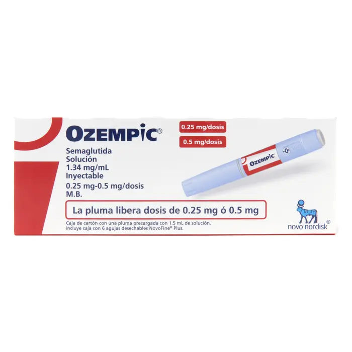 Ozempic 0.25 mg - 0.5 mg/dosis 1 Pluma con 6 Agujas