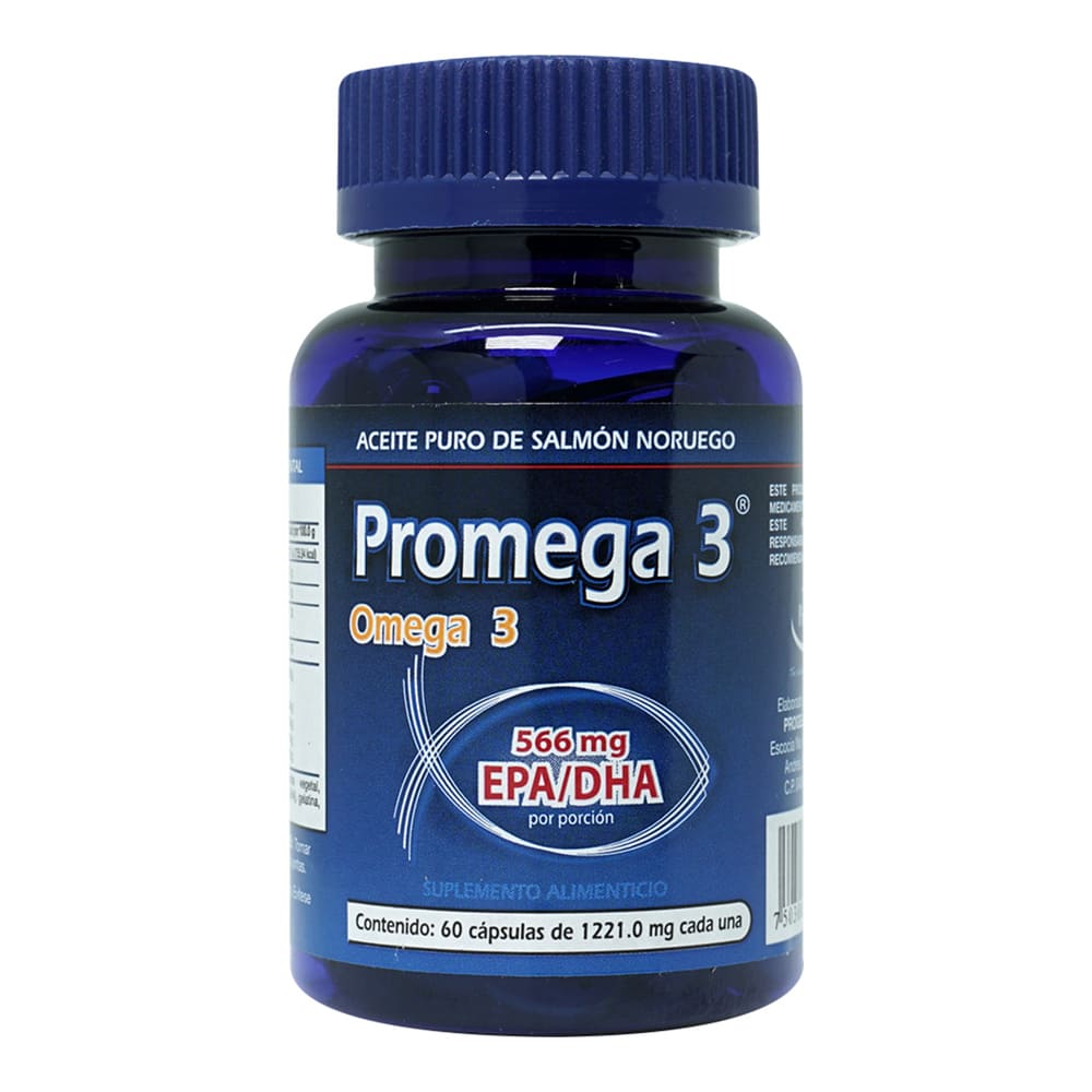 Promega 3 566 Mg 60 Cápsulas Genérico Progela Farmacia Coyoacán