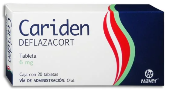 Cariden Deflazacort 6 Mg 20 Tabletas Genérico Maver