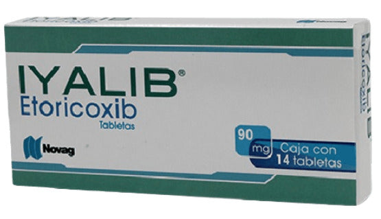 Iyalib Etoricoxib 90 Mg 14 Tabletas Genérico Novag Inf