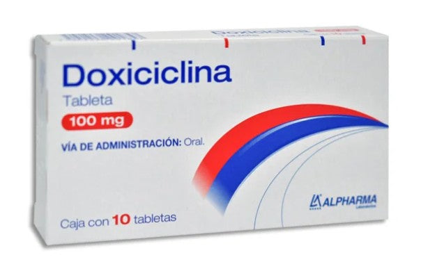Doxiciclina 100 Mg 10 Tabletas Genérico Alpharma