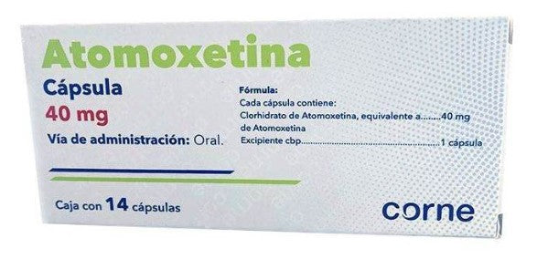 Atomoxetina 40 Mg 14 Cápsulas Genérico Corne