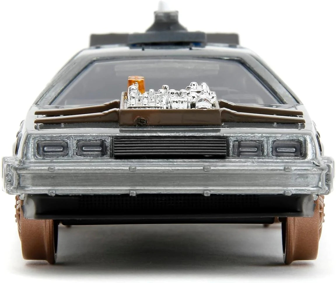 Back to The Future Part III 1:32 Time Machine Rail Wheels Die-Cast Car