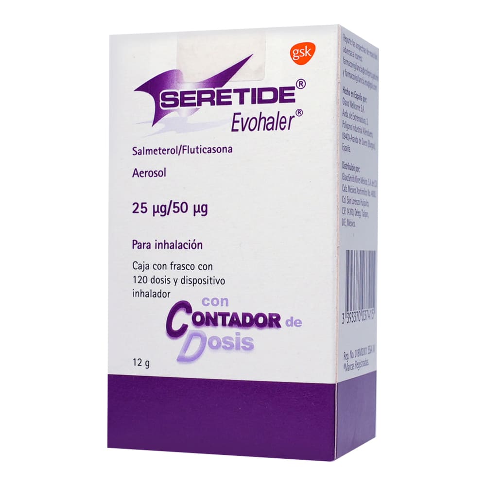 Seretide Evohaler 25/50 Mc 120 Dosis – Farmacia Coyoacán