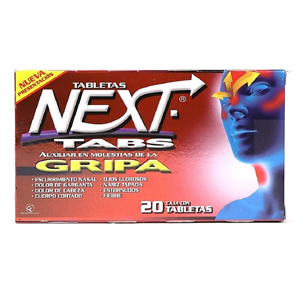 Next-Tabs 500/25/5/4 Mg 20 Tabletas – Farmacia Coyoacán