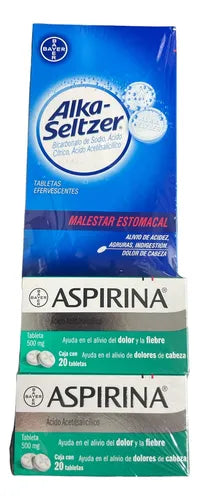 Alka-Seltzer 100 Tabletas + Aspirina 20 Tabletas