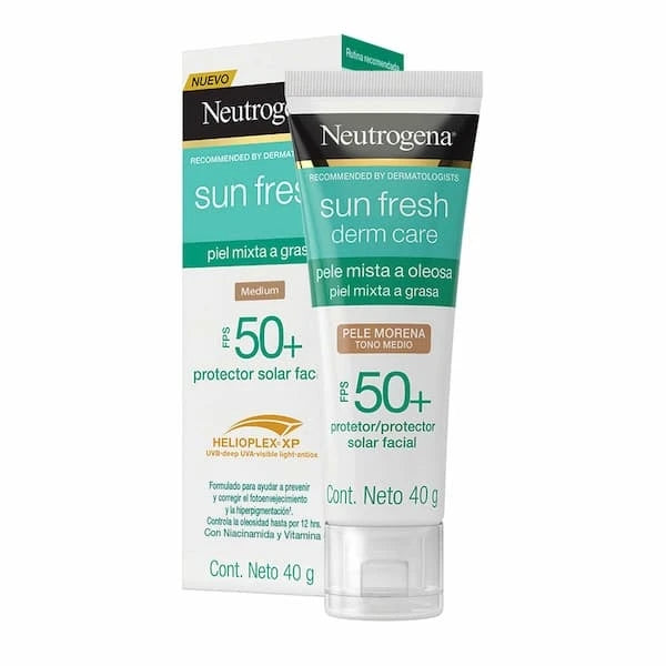 Protector Solar Facial Neutrogena Sun Fresh Tono Medio FPS 50+ 40 g