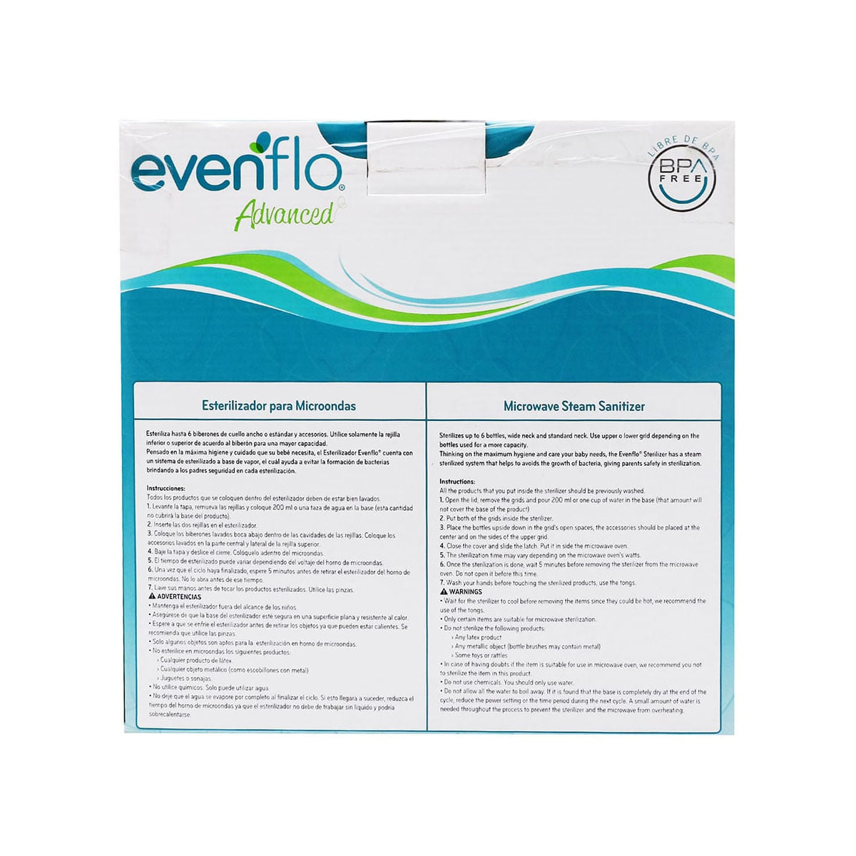 esterilizador evenflo microondas instrucciones Esterilizador Evenflo Advance Biberón – Farmacia Coyoacán