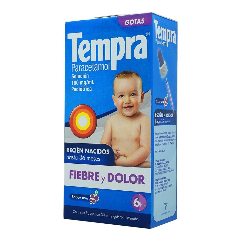 Tempra Pediátrico 100 Mg Fiebre Y Dolor Gotas 30 Ml – Farmacia Coyoacán