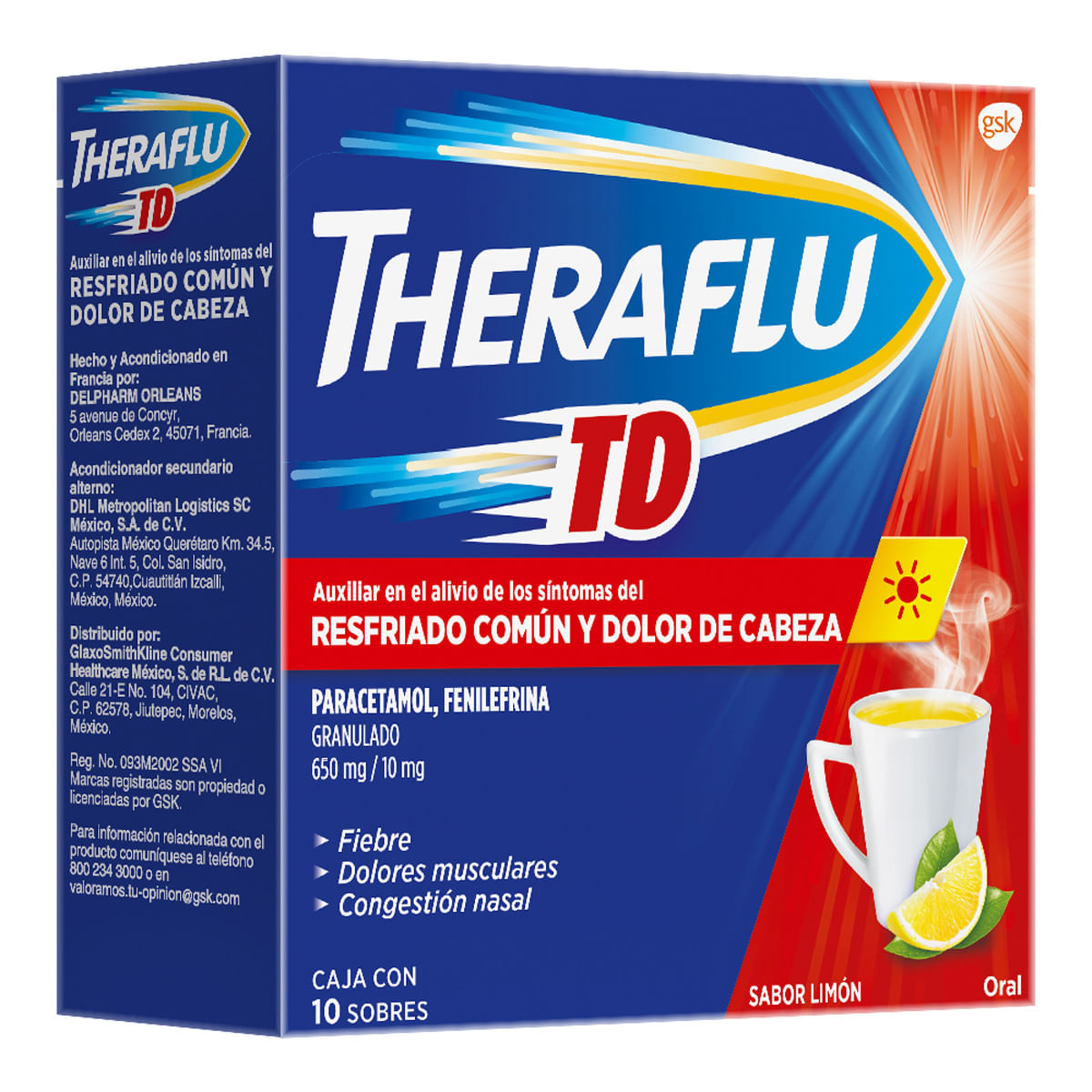 Theraflu Exthegran TD Rojo 10 Sobres Econopack – Farmacia Coyoacán