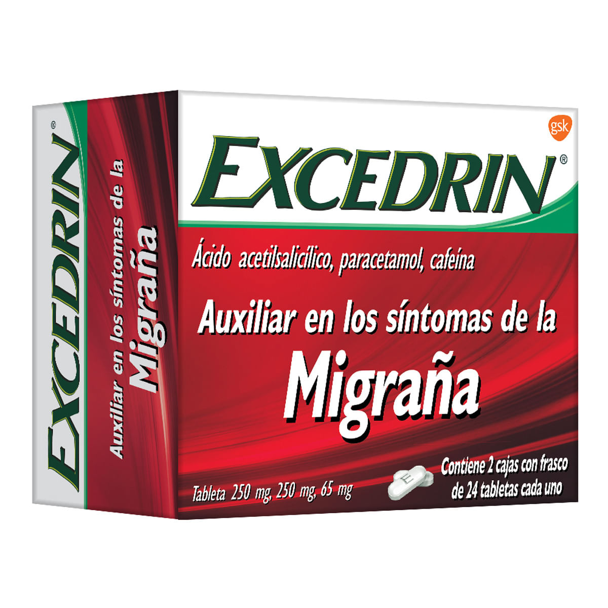 Excedrin 250/250/65 Mg Migraña 24 Tabletas 2 Pack – Farmacia Coyoacán