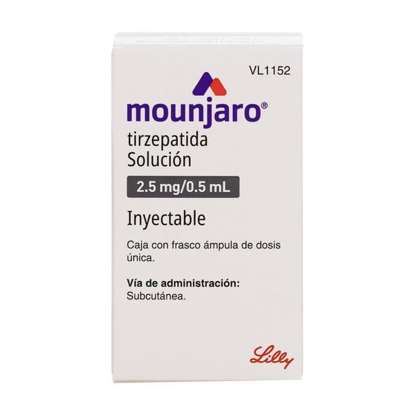 Mounjaro Tirzepatida 2.5 mg/0.5 ml Caja Con Frasco Ámpula – Farmacia  Coyoacán