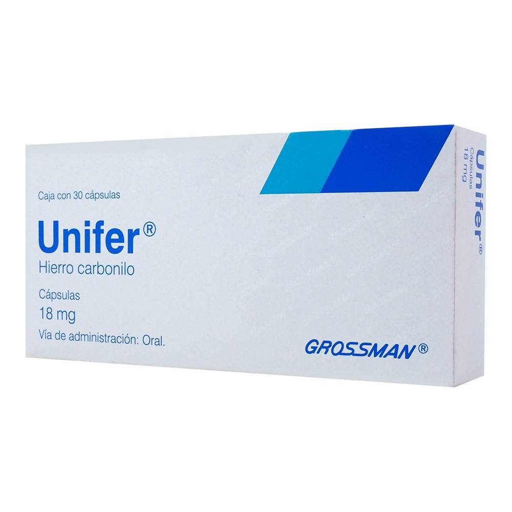 Unifer 18 Mg 30 Cápsulas – Farmacia Coyoacán
