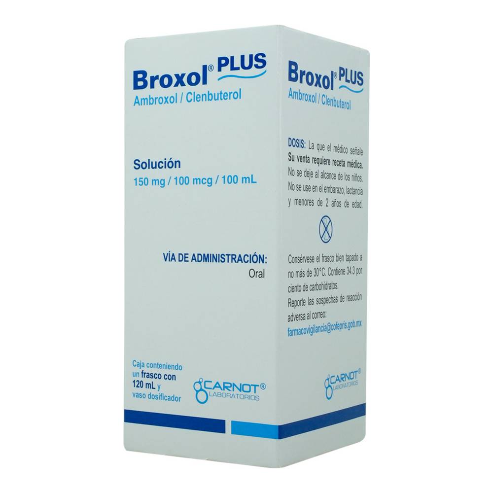 Broxol Plus 150 Mg/100 Mcg Solución Frasco 120 Ml – Farmacia Coyoacán