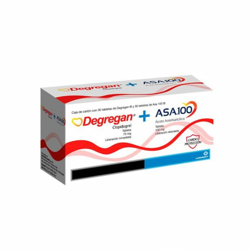Degregan + Asa100 75/100 Mg 60 Tabletas – Farmacia Coyoacán
