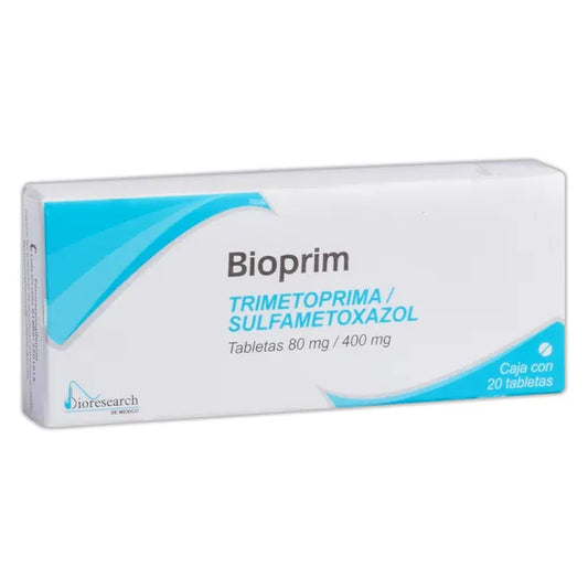 Bioprim Trimetoprima/Sulfametoxazol 80/400 Mg 20 Tabletas Genérico Bioresearch