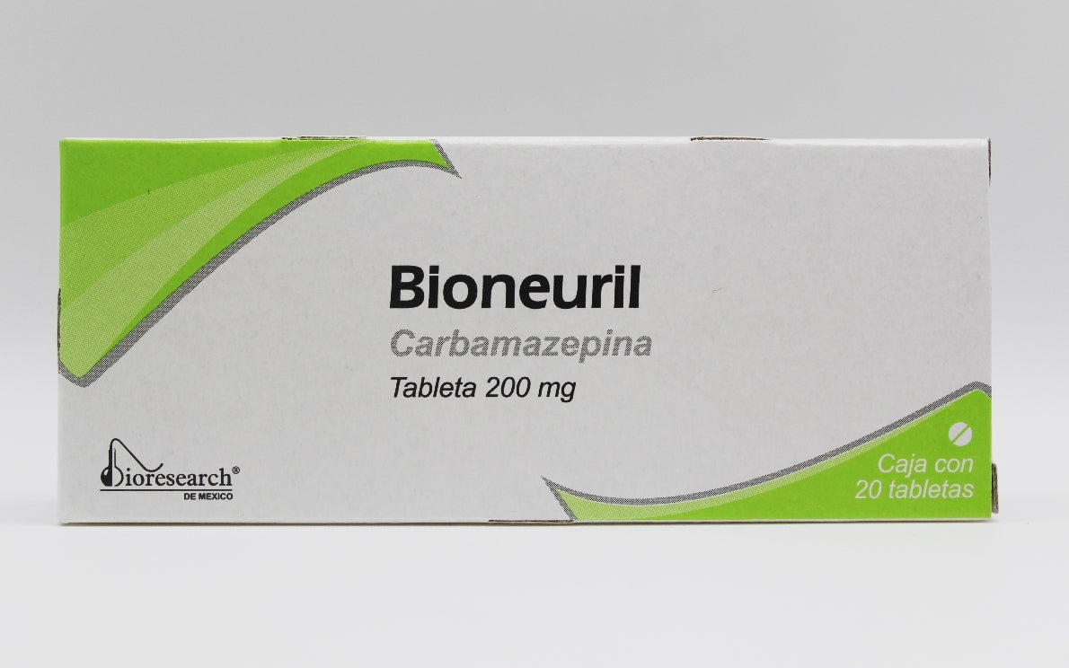 Bioneuril Carbamazepina 200 Mg 20 Tabletas Genérico Bioresearch