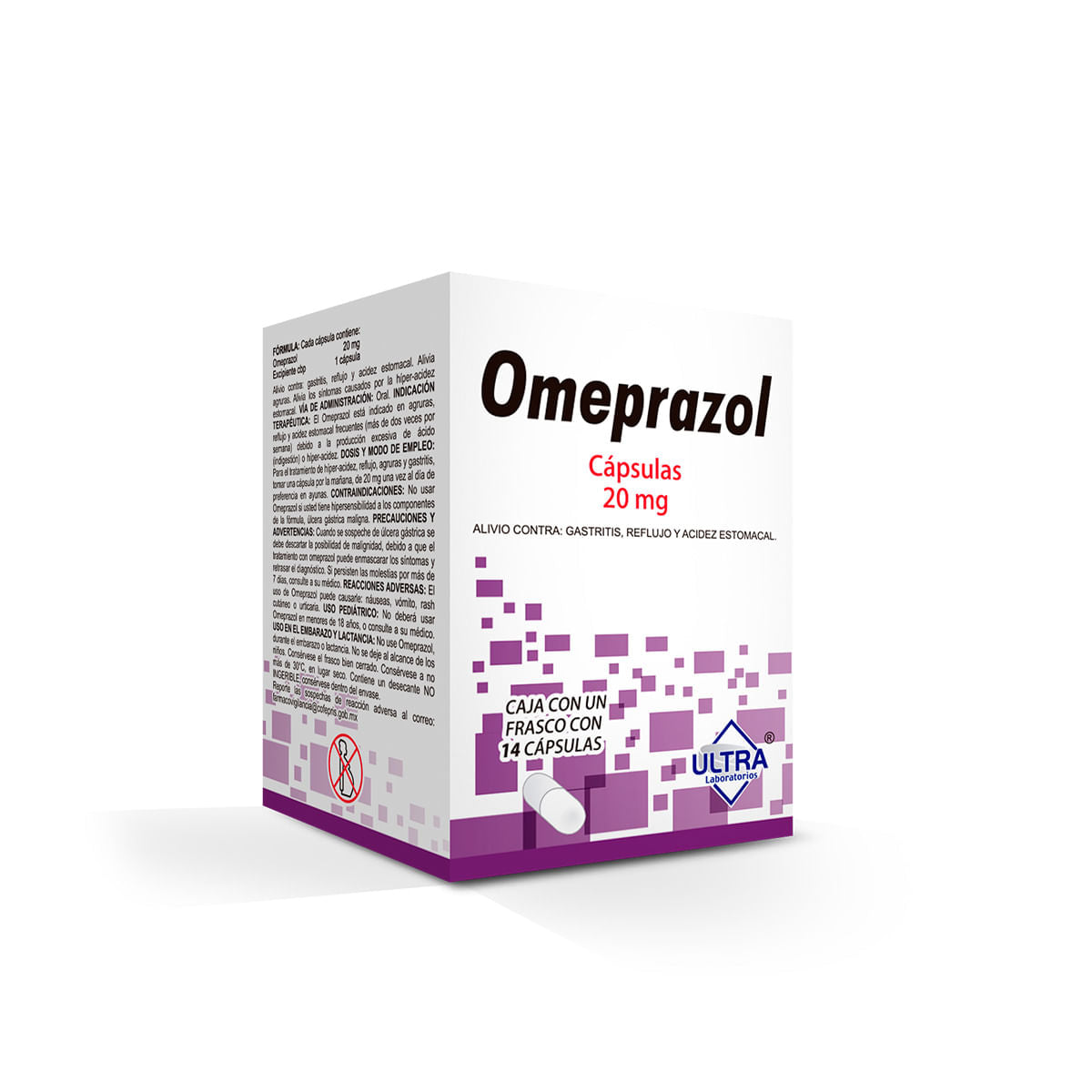 Omeprazol 20 Mg 14 Cápsulas Genérico Ultra Lab – Farmacia Coyoacán