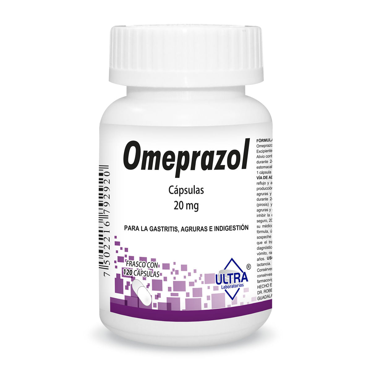 Omeprazol 20 Mg 120 Cápsulas Genérico Ultra Lab – Farmacia Coyoacán