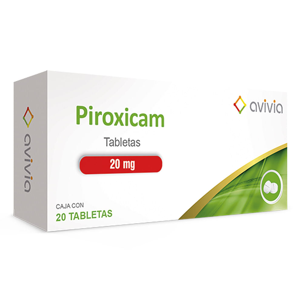 Piroxicam 20 Mg 20 Tabletas Genérico Avivia – Farmacia Coyoacán