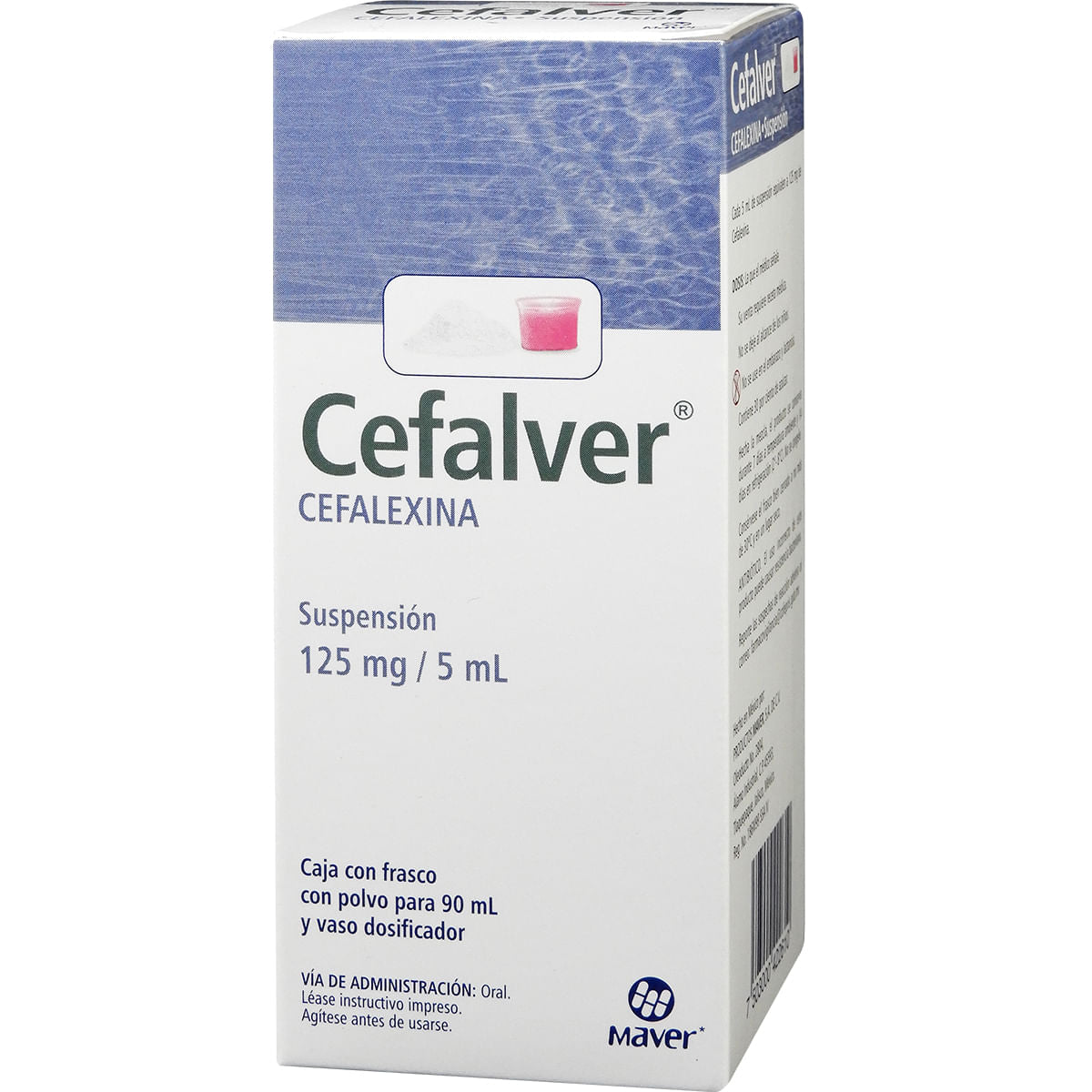Cefalver Cefalexina 125 Mg/5 Ml Suspensión 90 Ml Genérico Maver ...