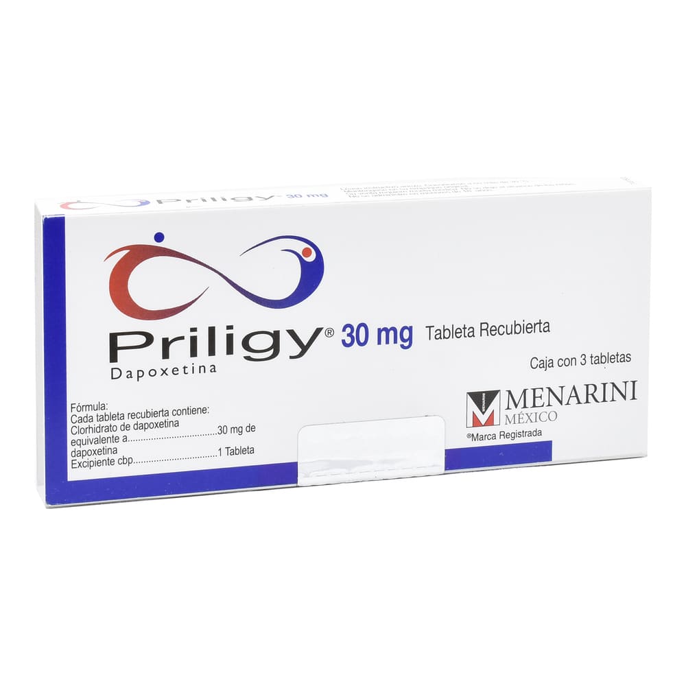Priligy 30 Mg 3 Tabletas Recubiertas Farmacia Coyoacán