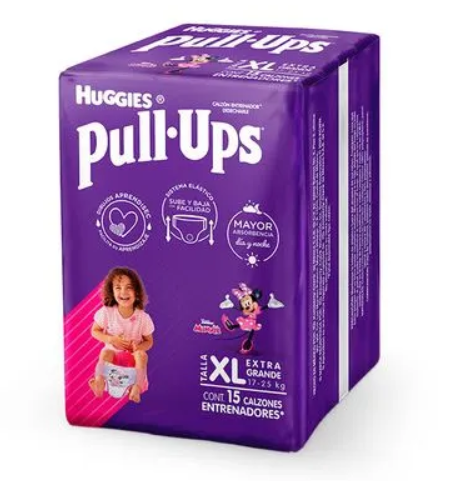 Calzoncillo Huggies Pull-Ups Niña XL 15 Piezas