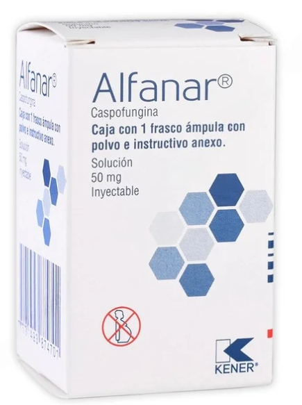 Caspofungina 50 Mg Solución Inyectable Frasco Ámpula