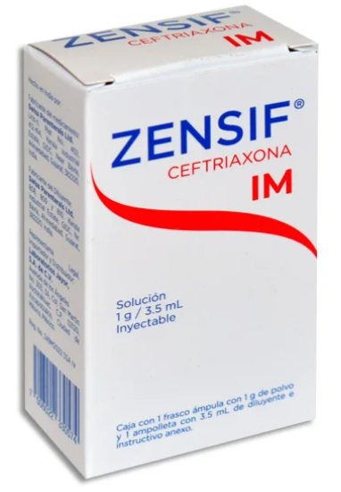 Ceftriaxona 1G/3.5Ml Solución Inyectable
