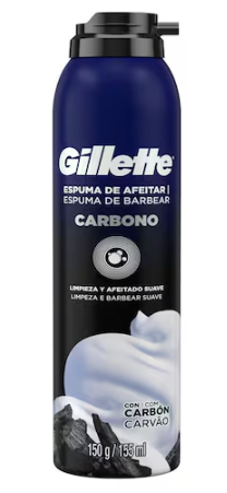 Espuma Gillette Para Afeitar Carbón Activado 155 Ml