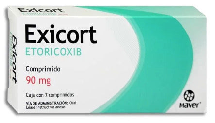 Exicort Etoricoxib 90 Mg 7 Comprimidos Genérico Maver