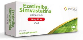 Ezetimiba/Simvastatina 10/20 Mg 28 Comprimidos Genérico Avivia