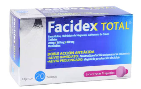 Facidex Total Frutas Tropicales 20 Tabletas Masticables