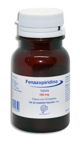 Fenazopiridina 100 Mg 20 Tabletas Genérico Psicofarma