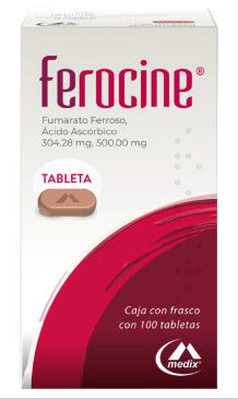 Ferocine 304.28/500 Mg 100 Tabletas