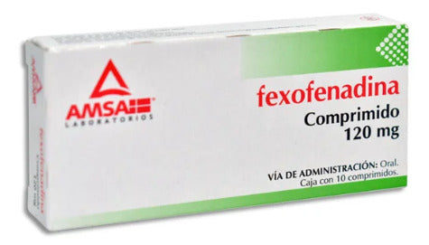 Fexofenadina 120 Mg 10 Comprimidos Genérico Amsa
