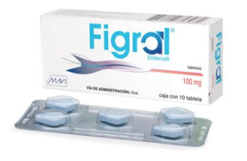 Figral Sildenafil 100 Mg 10 Tabletas Genérico Mavi