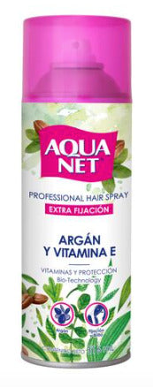 Fijador Aqua Net Argan Vitamina E Spray 316 Ml