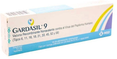 Gardasil 9 Suspensión Inyectable Jeringa Ampolleta Precargada 0.5 Ml