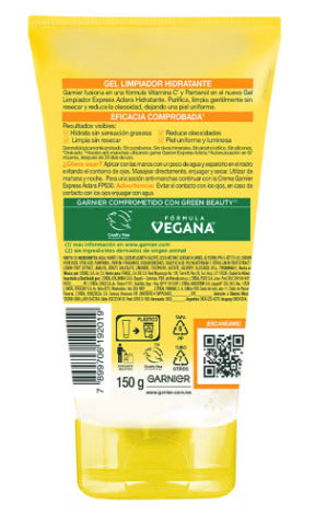 Gel Garnier Limpiador Hidratante Facial Vitamina C