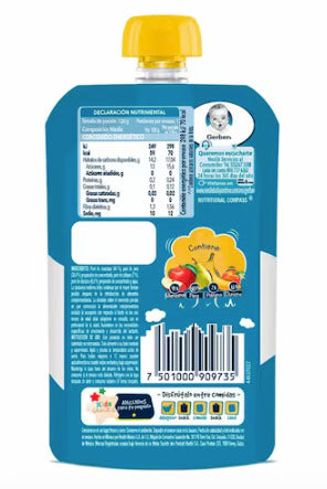 Gerber Flexipac Junior Manzana-Pera-Plátano-Durazno 120 G