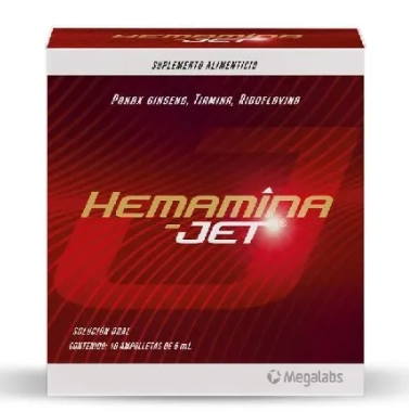 Hemamina Jet Oral Ampolletas 10X5 Ml
