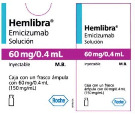 Hemlibra 60 Mg/0.4 Ml Solución Inyectable Frasco Ámpula