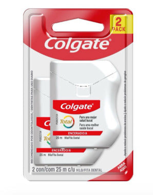 Hilo Dental Colgate Total Encías 2 Piezas de 25 Mts