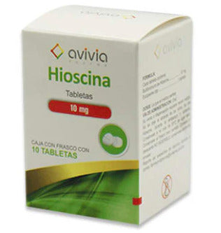 Hioscina 10 Mg Frasco 10 Tabletas Genérico Avivia